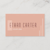 コーラル淡い色の | プロフェッショナルエレガントモノグラム 名刺 (正面)