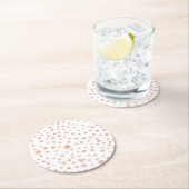 コーラル紙吹雪ウォーターカラードット紙コースター ラウンドペーパーコースター (インサイチュ)