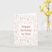 コーラル紙吹雪ウォーターカラードット誕生日カード カード (黄色い花)