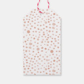 コーラル紙吹雪水色ドットギフトラベル ギフトタグ (裏面)
