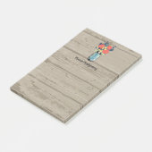 コーラル素朴ガーベラデイジーメイソンジャパーソナライズド ポストイット (アングル)