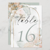 コーラル素朴バラフローラ水彩 招待状 (正面/裏面)