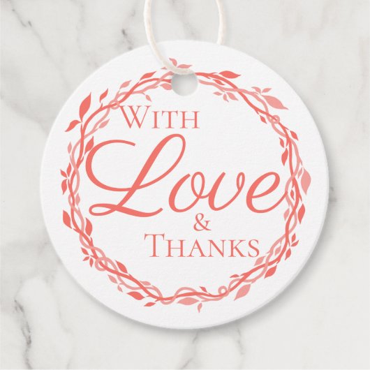 コーラル結婚ウッシモダンの素朴両面 フェイバータグ (正面)