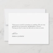 コーラル結婚ドリームズサンキューノート サンキューカード (裏面)