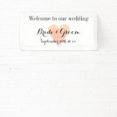 コーラル結婚ハートロエレガントゴへようこそ 横断幕 (インサイチュ)