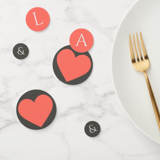 コーラル結婚ハート コンフェッティ (グループ)