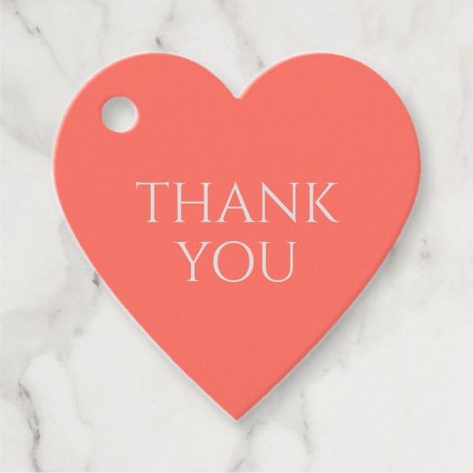 コーラル結婚ハート フェイバータグ (正面)