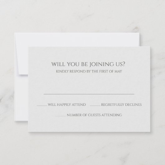 コーラル結婚ハート 出欠カード (正面)