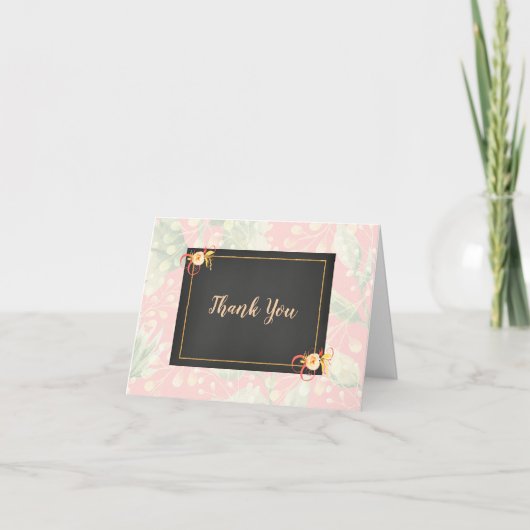 コーラル結婚フローラサンキュー サンキューカード (正面)