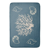 コーラル航海のシーシェルズバスルームビーチ バスマット (正面縦)