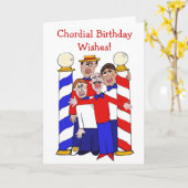 コーラル誕生日ウィズカルテットカード カード (黄色い花)