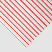コーラル赤と白ストライプの 薄葉紙 (詳細)