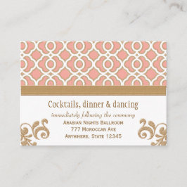 コーラル金ゴールドモロッコ披露宴エンクロージャカード エンクロージャーカード