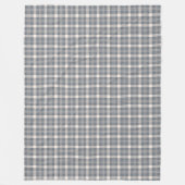 コーラル魅力的とグレーブランケットと格子付きデザイン フリースブランケット (正面)