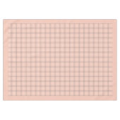 コーラル魅力的&グレーチェックテーブルクロスデザイン テーブルクロス (正面(横))