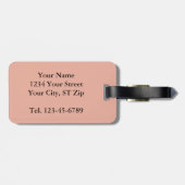 コーラル鮮やかフローラルパタモノグラムのーン ラゲッジタグ (裏面横)