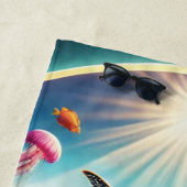 コーラル鮮やかリーフシーン ビーチタオル (インサイチュ)