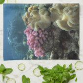 コーラル、アギンコート素晴らし礁、バリアリーフ、 キッチンタオル (折り畳み)