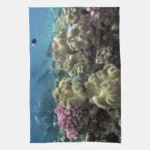 コーラル、アギンコート素晴らし礁、バリアリーフ、 キッチンタオル (縦)
