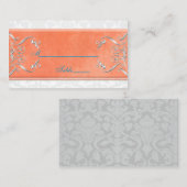 コーラル、アクア、グレーダマスクのプレイスカード プレイスカード (正面/裏面)