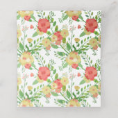 コーラル&イエローローズブーケ プレイスカード (内部開封)