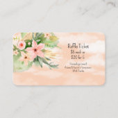 コーラル・ウォーターカラー・フラワーズ・ラッフル エンクロージャーカード (正面)