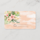 コーラル・ウォーターカラー・フラワーズ・ラッフル エンクロージャーカード (裏面)