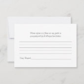コーラル ガーベル デイジー グレー リボン ウェディング RSVP (裏面)