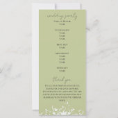 コーラル&クリームフィリグラントウェディングプログラム (裏面)