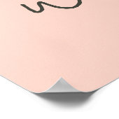 コーラル&クリームフィリグレ結婚ーウェルカムポスター ポスター (角)