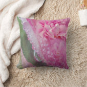 コーラル、グラス&牡丹ピンク開花 クッション (ブランケット)