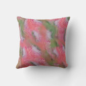 コーラル、グラス&牡丹ピンク開花 クッション (裏面)