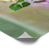 コーラル、グラス&牡丹ピンク開花 ポスター (角)