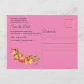 コーラル、グラス&牡丹ピンク開花 案内ポストカード (裏面)