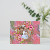 コーラル、グラス&牡丹ピンク開花 案内ポストカード (スタンド正面)