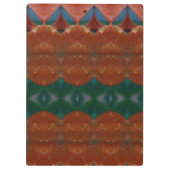 コーラル&グリーンイカット クリップボード (裏面)