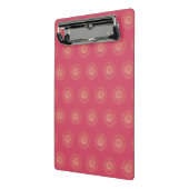 コーラル | ゴールデン ジニア フラワー メダリオン ミニクリップボード (アングル2)