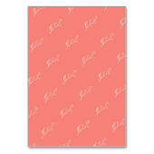 コーラル | シンプルとエレガントなウェディングテーブルカード テーブルナンバー (裏面)