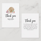 コーラル&シーシェルビーチ結婚式ノートカード ノートカード (正面/裏面)