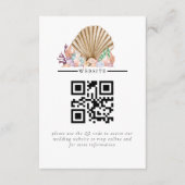 コーラル&シーシェルビーチ結婚式 エンクロージャーカード (正面)