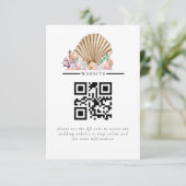 コーラル&シーシェルビーチ結婚式 エンクロージャーカード (スタンド正面)