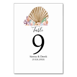 コーラル&シーシェルビーチ結婚式 テーブルナンバー