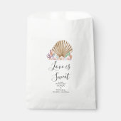 コーラル&シーシェルビーチ結婚式 フェイバーバッグ (正面)