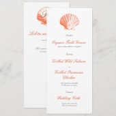 コーラル シーシェル 結婚式 披露宴 夕食 メニュー 招待状 (正面/裏面)