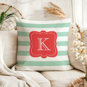 コーラル&シーフォーカスタムムモノグラムの | クッション