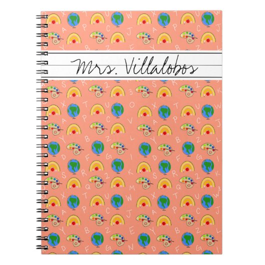 コーラル・スクール用品とアルファベット ノートブック (正面)