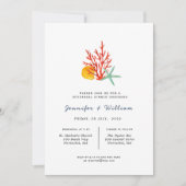 コーラル&スターフィッシュリハーサルディナー招待状 案内状 (正面)