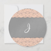 コーラル&ソエレガントフトグレーレースデザイン 招待状 (裏面)