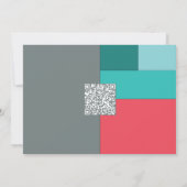 コーラル＆テール カラー ブロック STD フォト フラット カード (裏面)