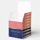 コーラル&ネイビーブルーと金ゴールドハート2 フェイバーボックス (オープン)